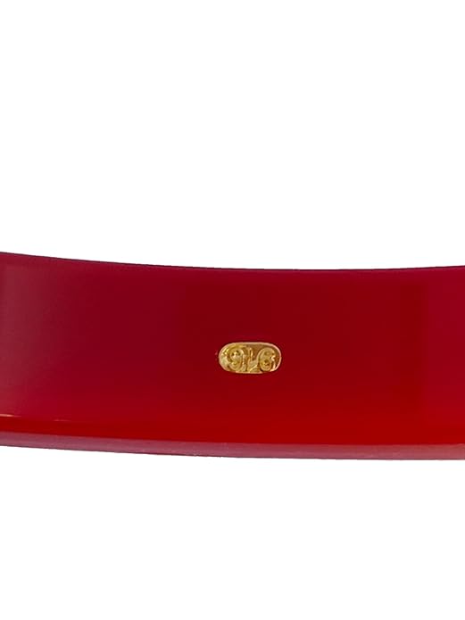 22kt (916) Yellow Gold Handmade Red Pola Bangles Flower Design for Women with Purity Certificate (Set of 2pcs)
