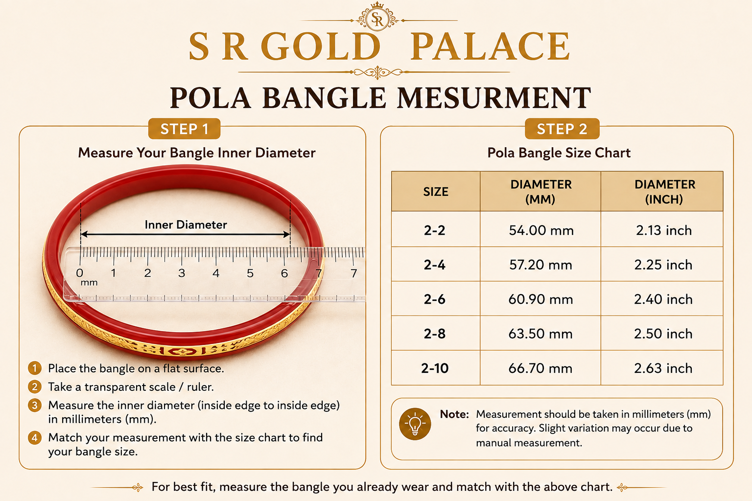 22kt (916) Yellow Gold Handmade Red Pola Bangles Flower Design for Women with Purity Certificate (Set of 2pcs)